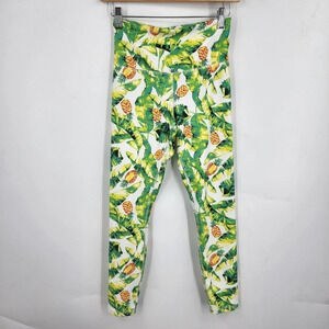 Wildfox Women's Palms and‎ Pineapple Sweat Tropical Leggings Size Small
